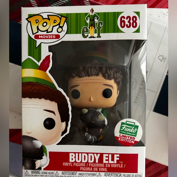NIB Funko Pop! Buddy the Elf w/Raccoon #638 -SHIPS NEXT DAY!!!! - Picture 2 of 2